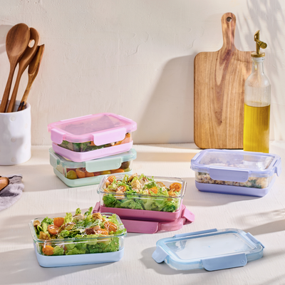 Ello Duraglass Refresh™ Meal Prep Containers, Set of 5