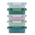 Color Lock Ceramic Coated Glass Food Storage, Set of 5