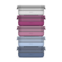 Plastic Food Storage 3.7c Containers with Soft Base, Set of 5