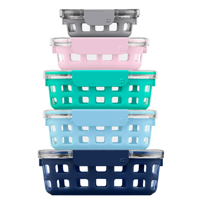 Ello Duraglass™ Multi Pack Meal Prep Containers, Set of 5