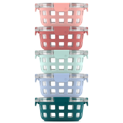 Duraglass™ Round Meal Prep Containers, Set of 5